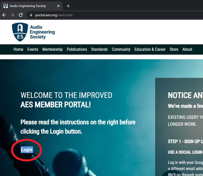 AES Portal Welcome Login